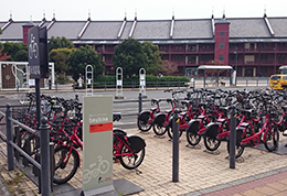 No.10 横浜赤レンガ倉庫ポートでふたたび自転車を借りる。